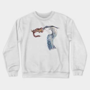 Snake Blue Heron Crewneck Sweatshirt